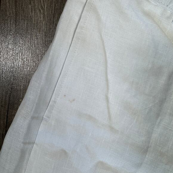 J.Crew 6" Harbor Saffron Linen Trouser Short Womens S White Elastic -Back Waist - Picture 5 of 8